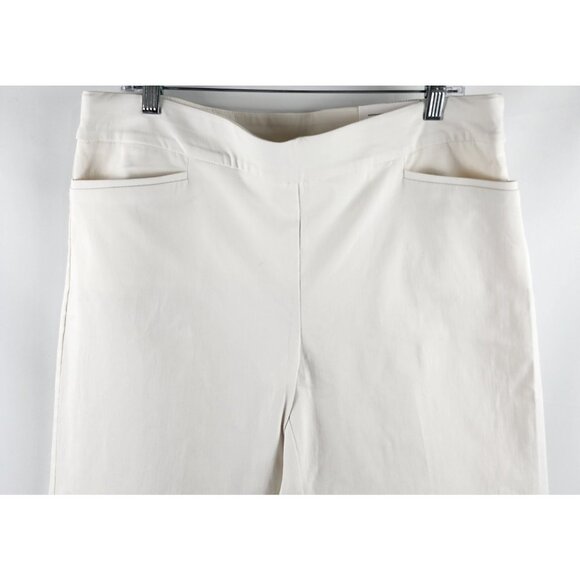 Chicos Pants Women 2.5=14R Sea Salt Brigette So Slimming Wide Leg Crop NWT - Picture 2 of 13